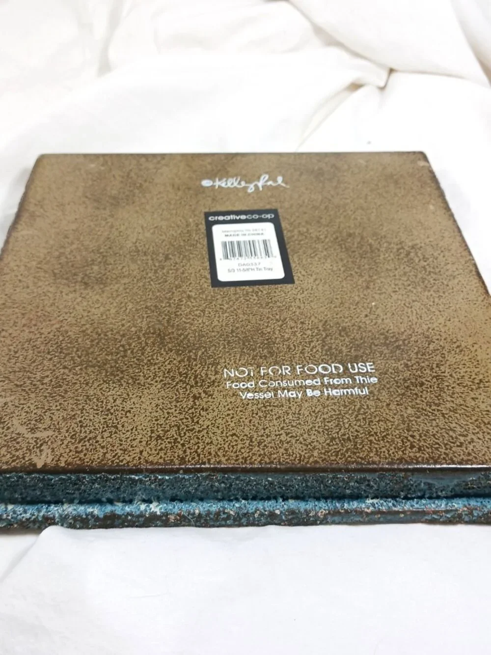 Kelly Rae Roberts DEMDACO What Sets...Free Decorative Tray Metal Square 12x12